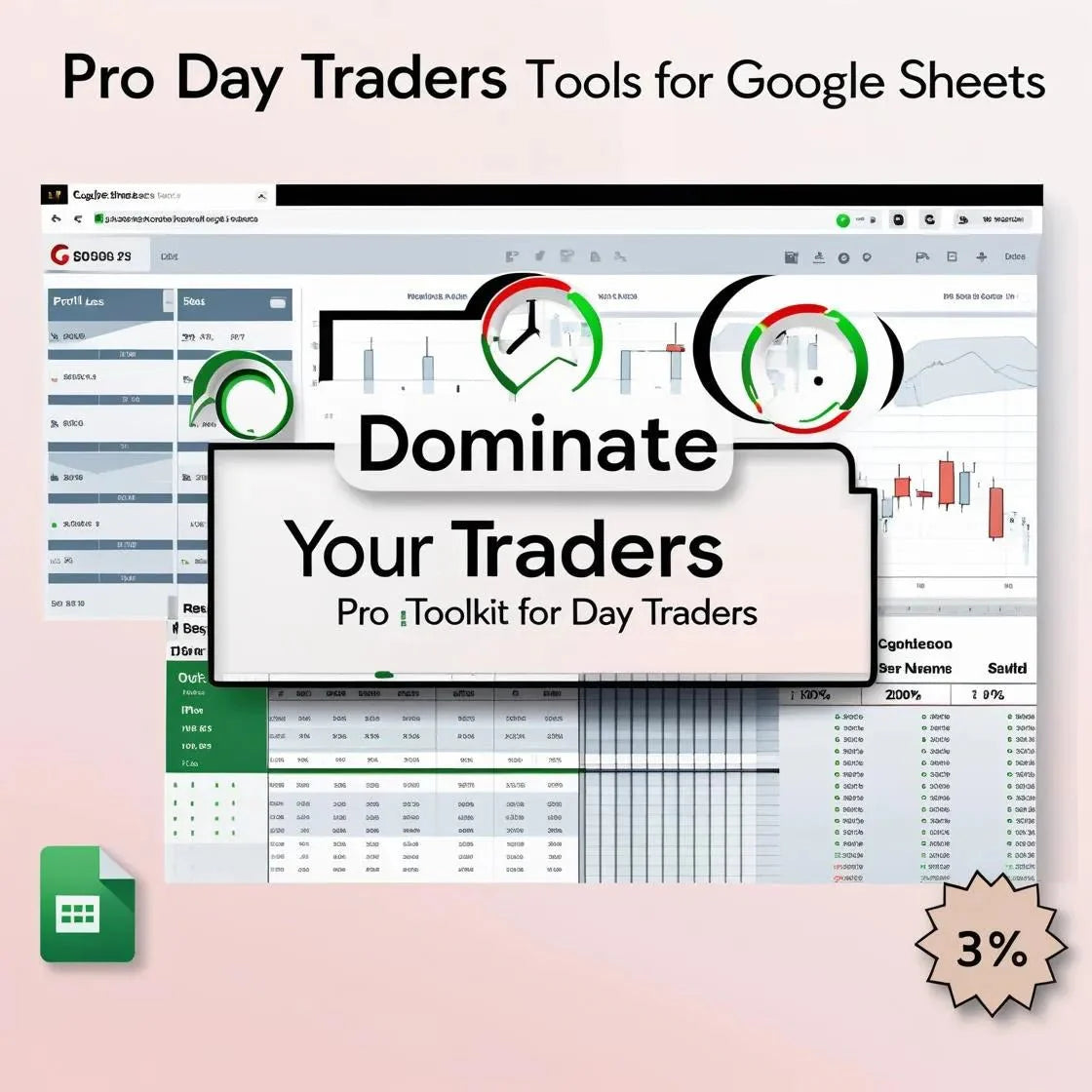 Pro Day Traders Tools for Google Sheets – Real-Time Trade Log, Risk Calculator & Strategy Tracker