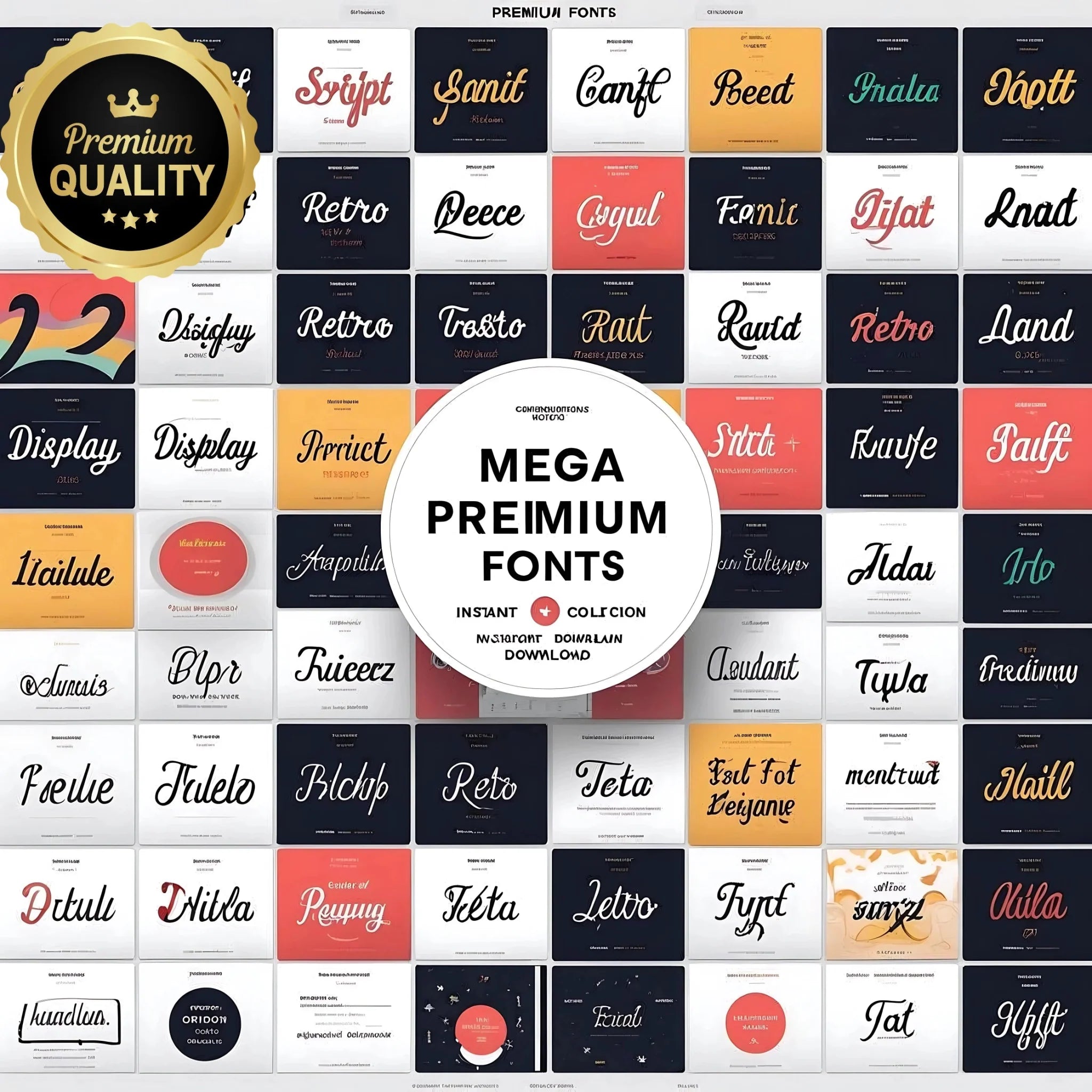 Mega Font Collection – 10K+ Premium Fonts for Creators, Designers & Brands