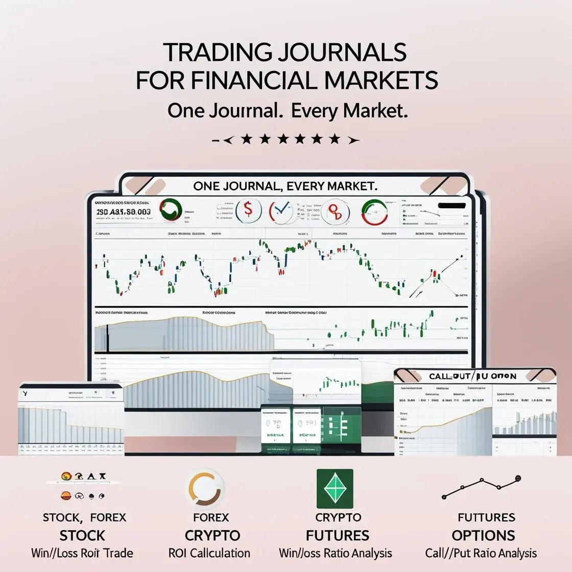 Trading Journals for Financial Markets – All-in-One Excel & Google Sheets Templates (Stocks, Forex, Crypto, Options & Futures)