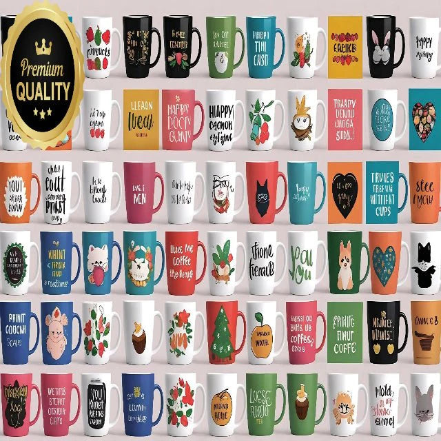 Mug Designs Collection –  Unique Print Templates for Coffee Mugs, Travel Mugs & Gift Cups