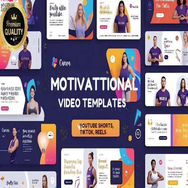 Motivational Reels Canva Templates – Editable Video Designs for YouTube Shorts,FaceBook & Instagram