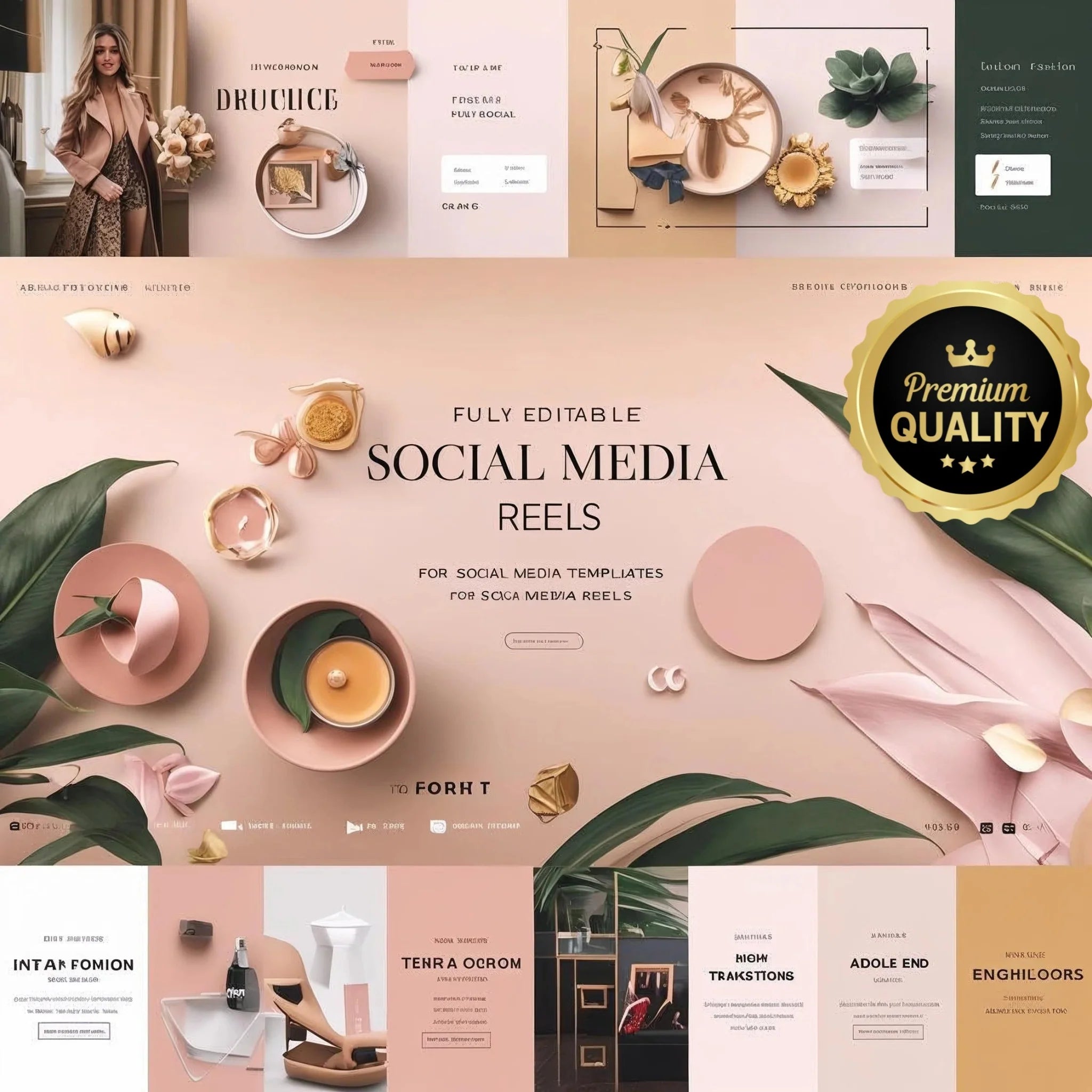 Luxury Social Media Reels Pack – Premium Templates for Instagram, TikTok & YouTube Shorts (Editable)