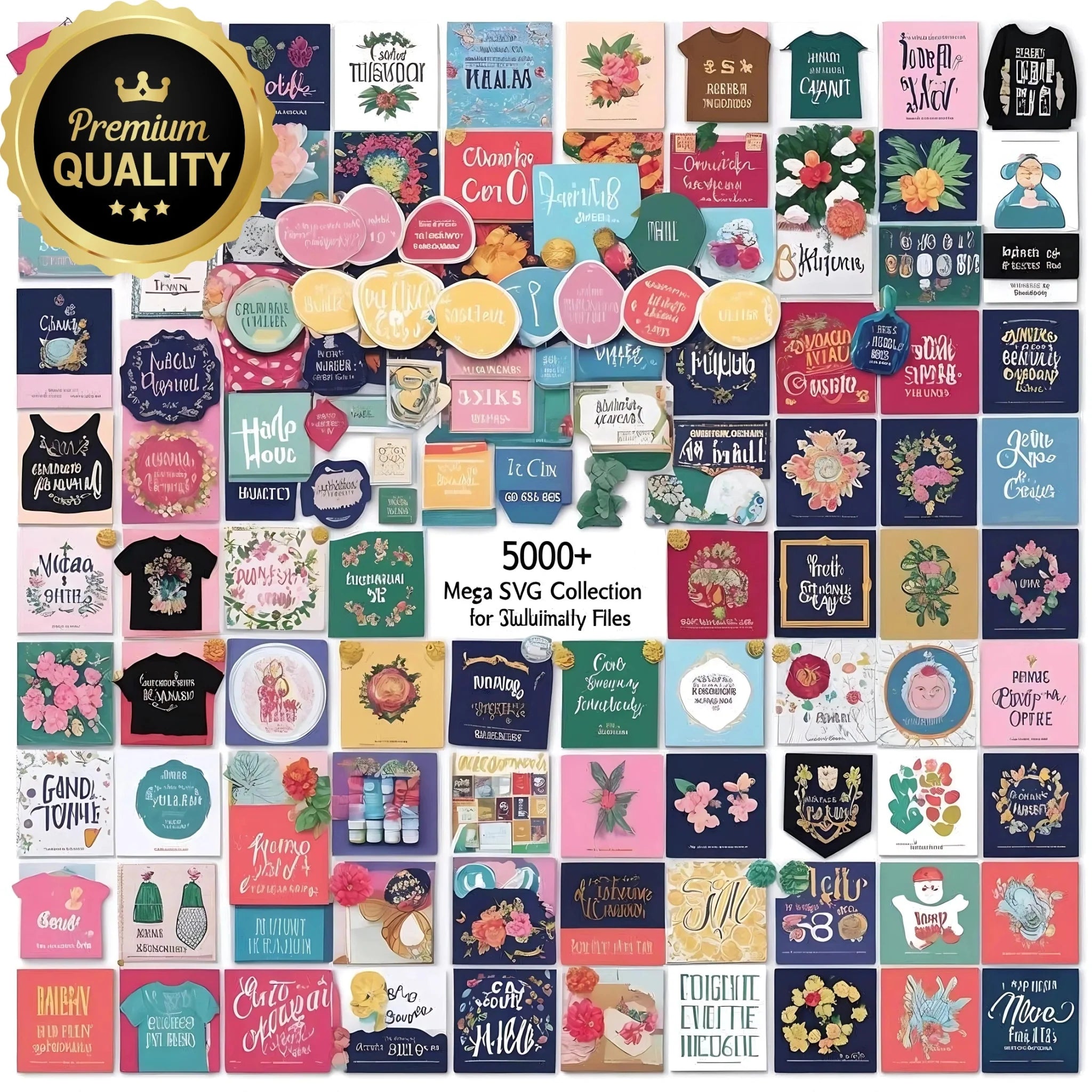 Mega SVG Collection – 5000+ High-Quality SVG Files for Cricut, Silhouette, Sublimation & More