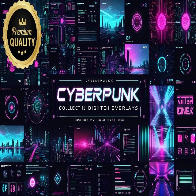 Cyberpunk Collection – Dark Futuristic Design Assets, Wallpapers & Graphics for Digital Artists & Creators