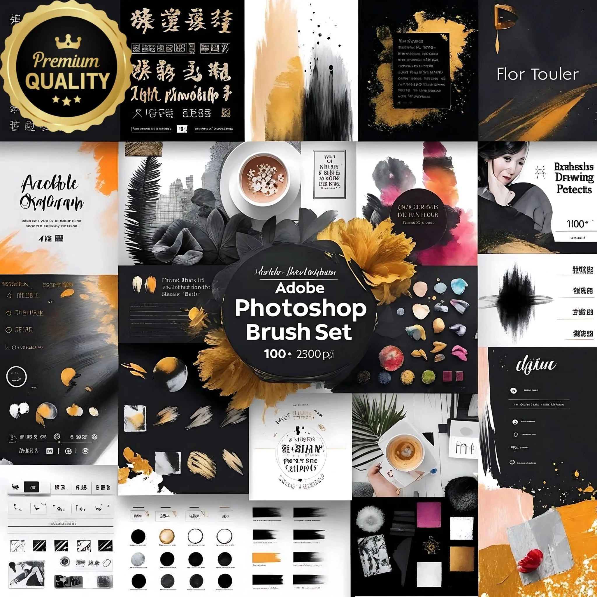 Adobe Photoshop Brushes – 10k+ Creative Brush Set for Digital Art, Textures, Lettering &amp; Photo Effects