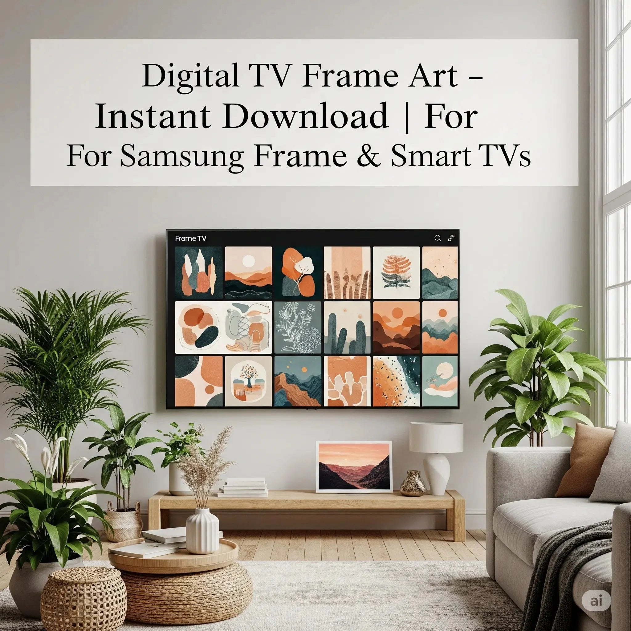 Digital TV Frame Art Collection – Transform Your TV into Stylish Home Décor