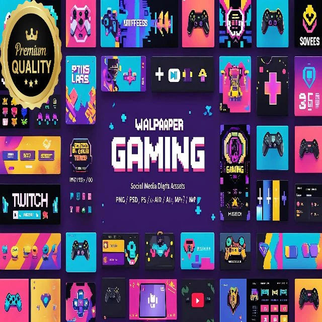 Gamers Collection – Gaming-Inspired Design Templates, Wallpapers & Graphics for Fans & Content Creators